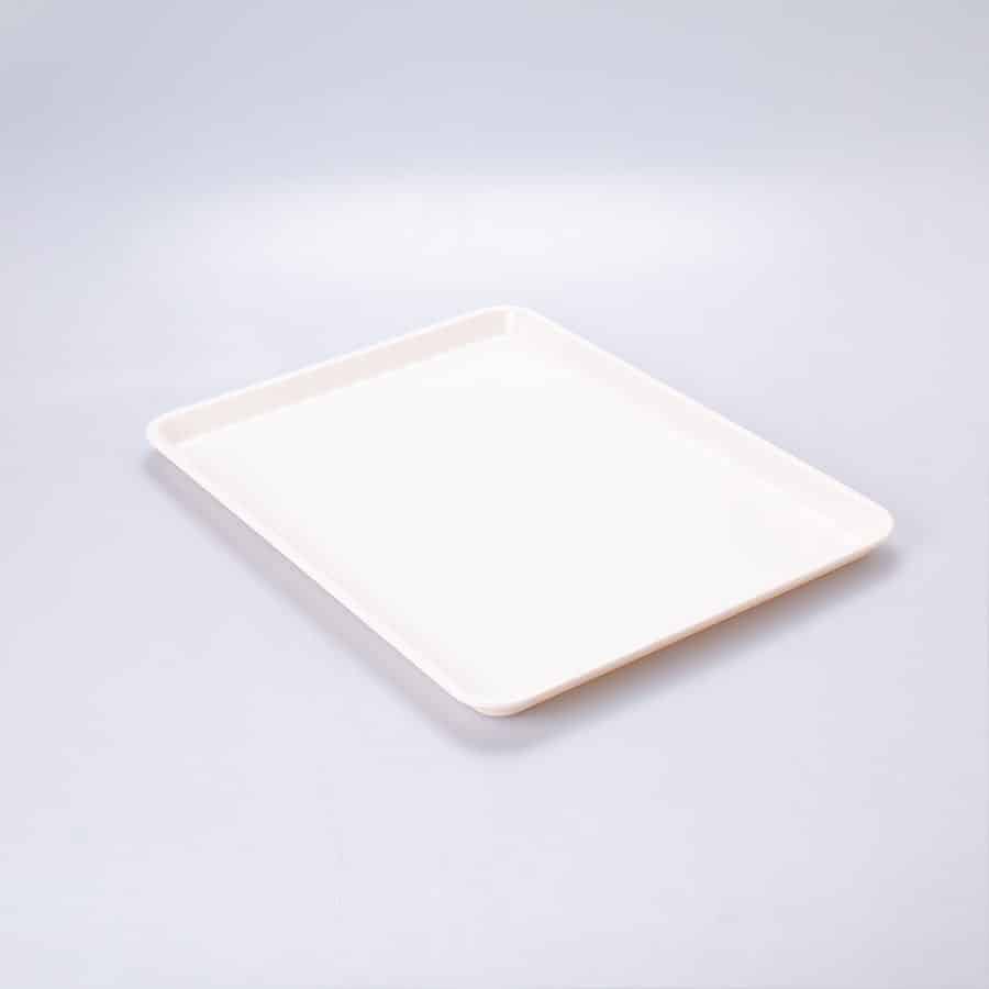 Charola Plástica Blanca 40x30x2 Cm